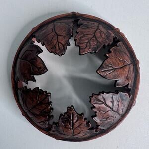 Yankee Candle Leaves Leaf Oak Maple Illuma Lid Bronze Topper Retired